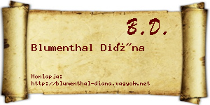 Blumenthal Diána névjegykártya